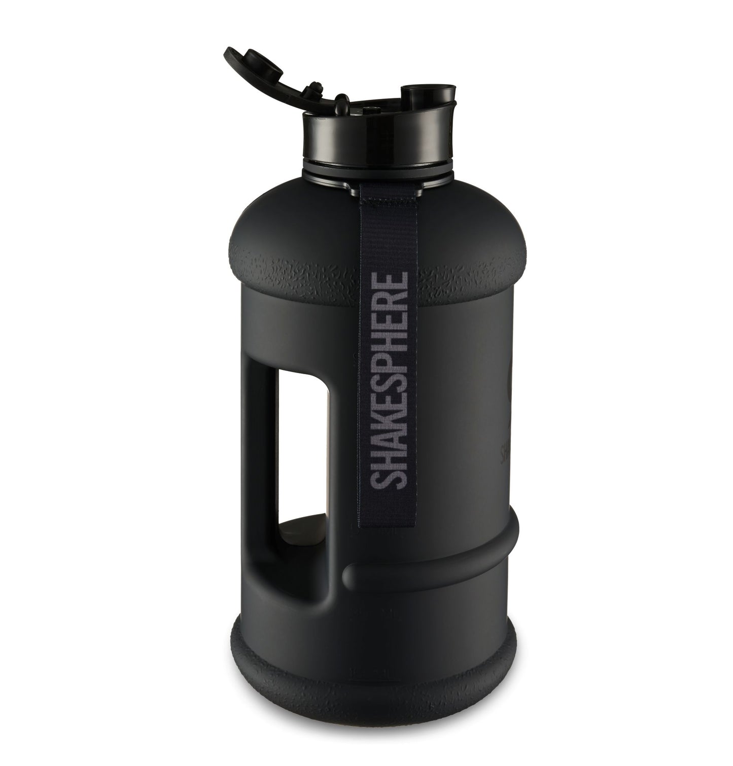 ShakeSphere Hydration Jug - Matte Black with black logo 1.3L