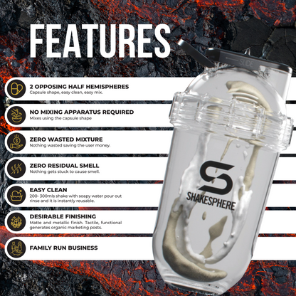 ShakeSphere Tumbler Steel - Mirrored Black