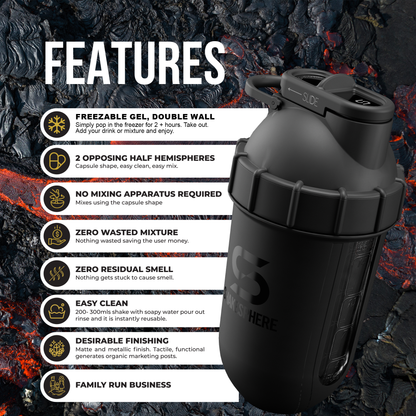 ShakeSphere Tumbler Cooler Shaker - Matte Black