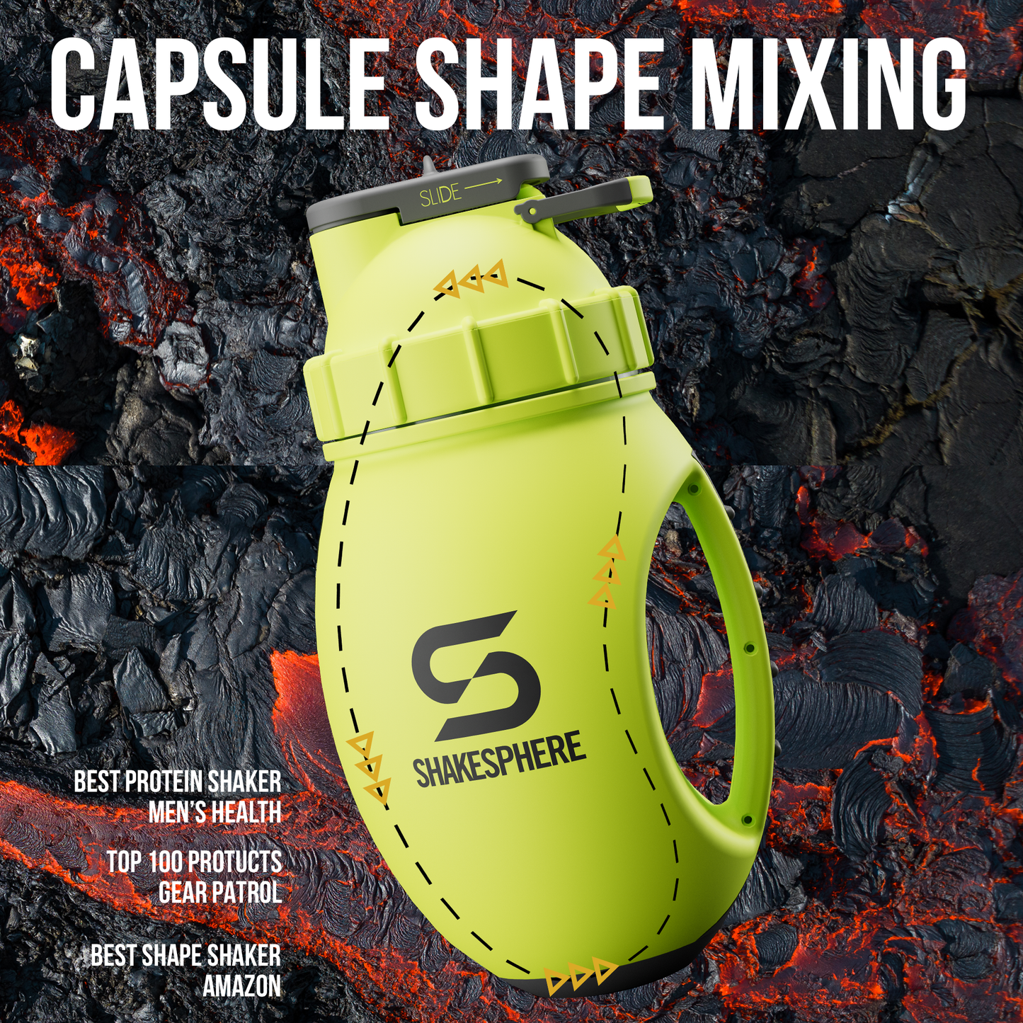 ShakeSphere Mixer Jug - Fluorescent Yellow