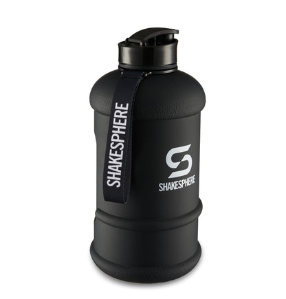 ShakeSphere Hydration Jug - Matte Black with white logo 1.3L