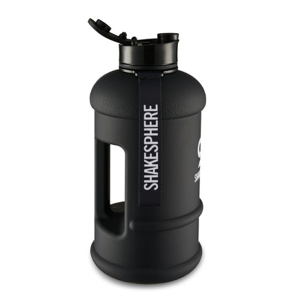 ShakeSphere Hydration Jug - Matte Black with white logo 1.3L