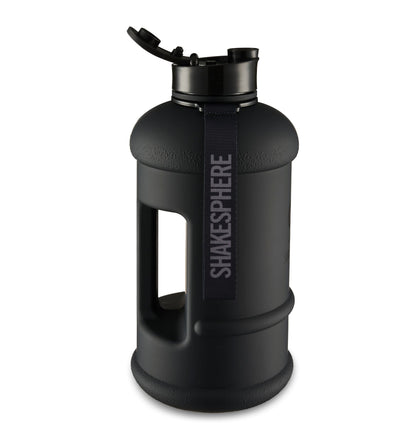 ShakeSphere Hydration Jug - Matte Black with black logo 1.3L