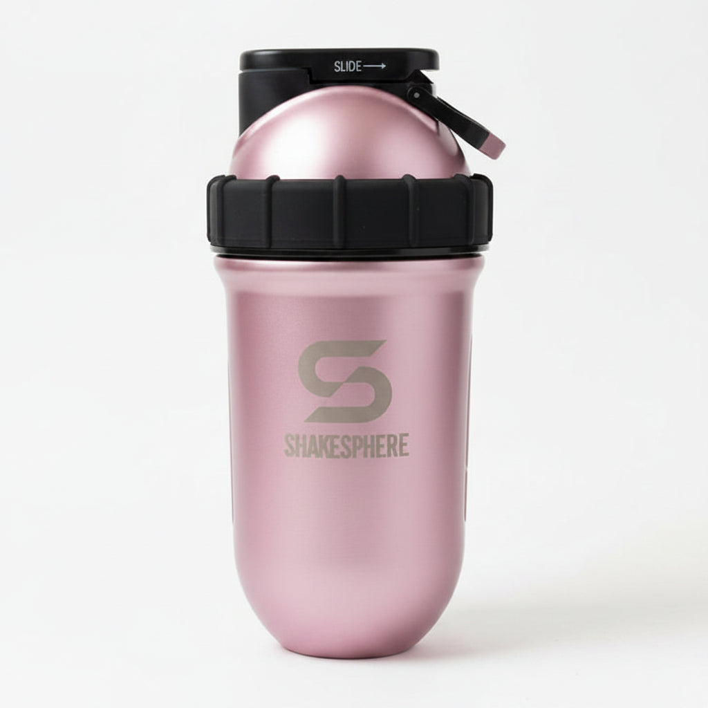 ShakeSphere Tumbler Steel - Rose Gold with black logo