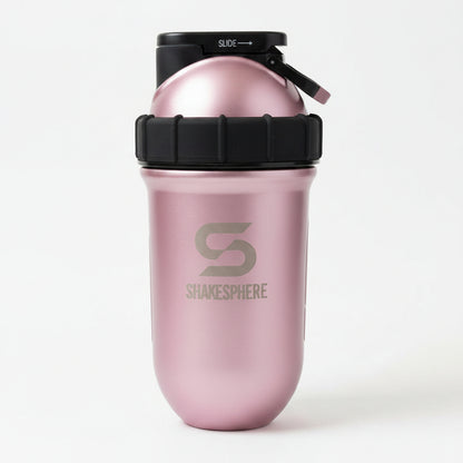 ShakeSphere Tumbler Steel - Rose Gold with black logo