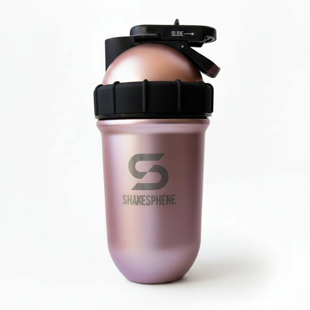 ShakeSphere Tumbler Steel - Rose Gold with black logo