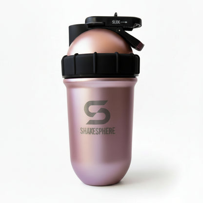 ShakeSphere Tumbler Steel - Rose Gold with black logo