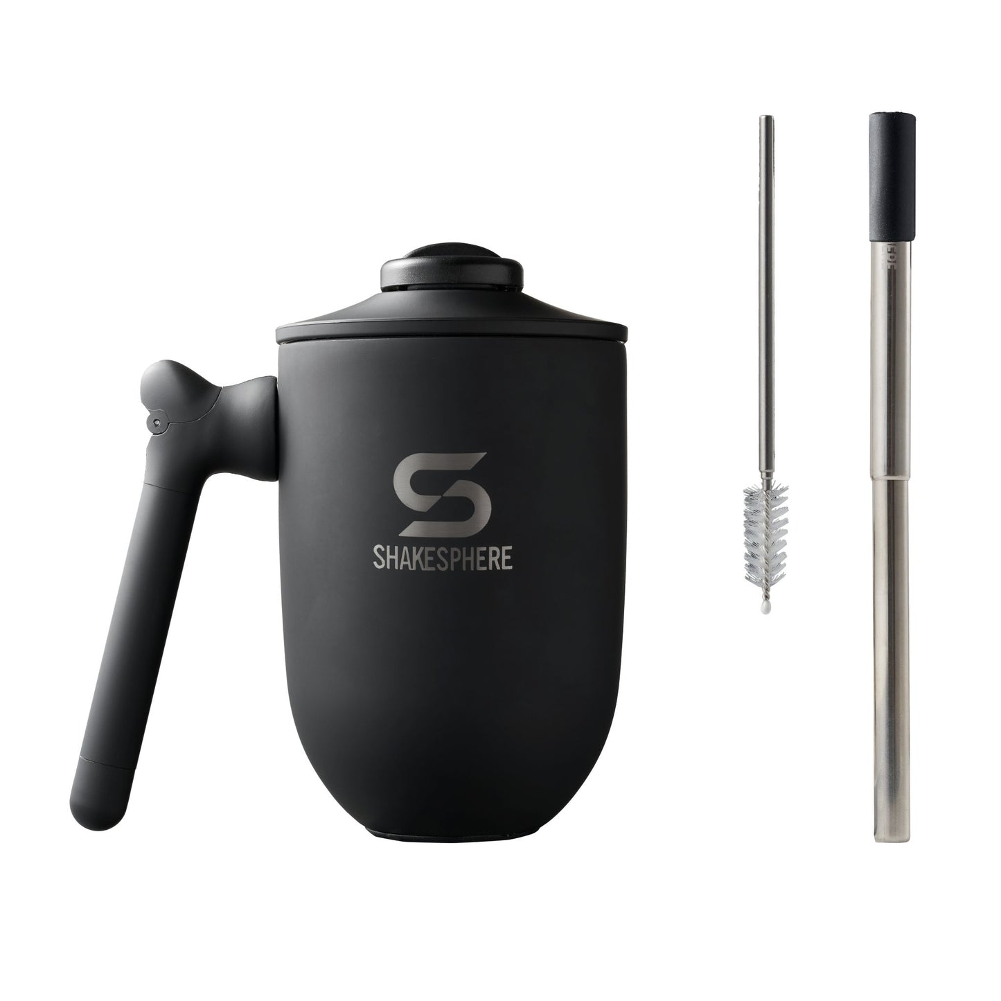 ShakeSphere Coffee Cup - Matte Black Steel